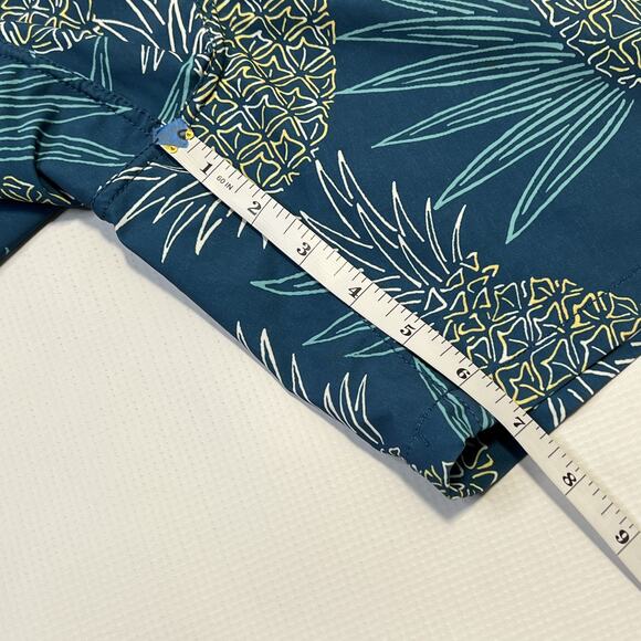 Reyn Spooner Swim Trunks Shorts Mens Medium Blue Pineapple Print Boardshorts - Picture 4 of 13